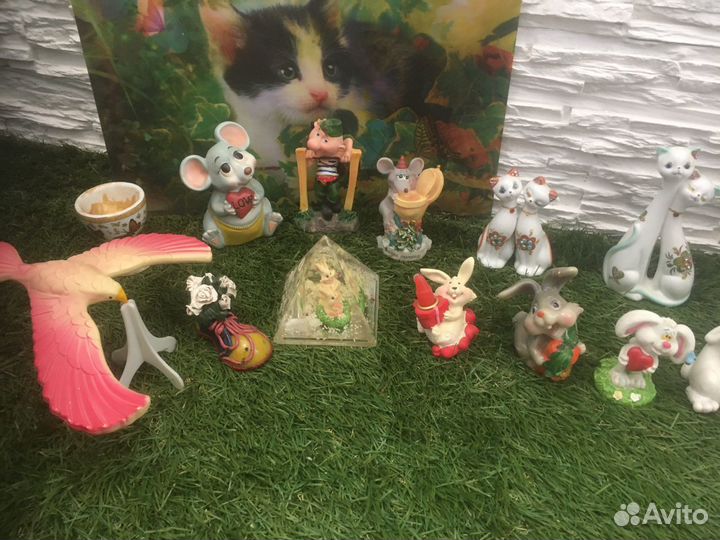 Статуэтки Кошки, Зайки, мышата и др