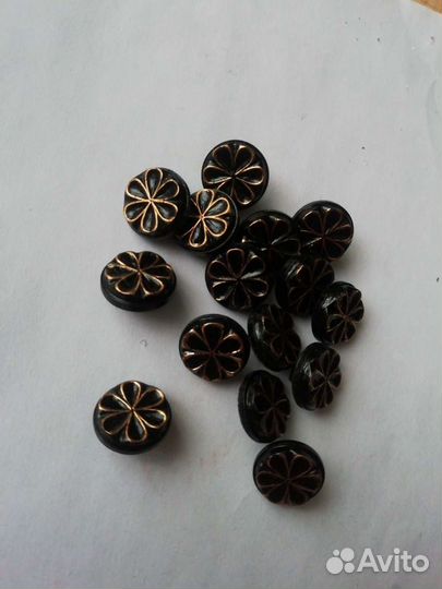 Пуговицы стеклянные с позолотой СССР