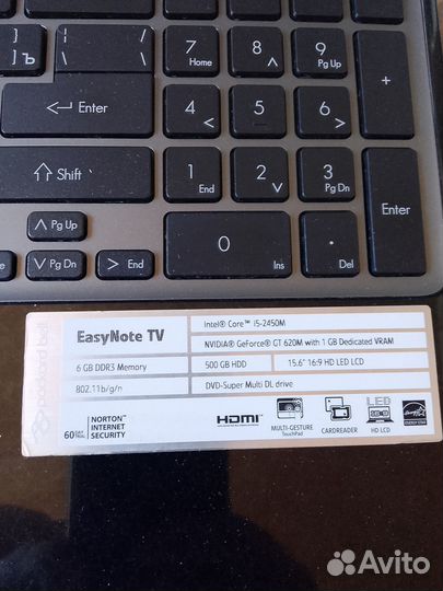 Packard bell easynote tv11hc