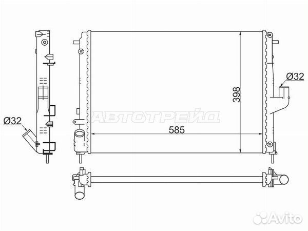 Радиатор Nissan Almera 12-19 / Terrano 14-22 / Ren