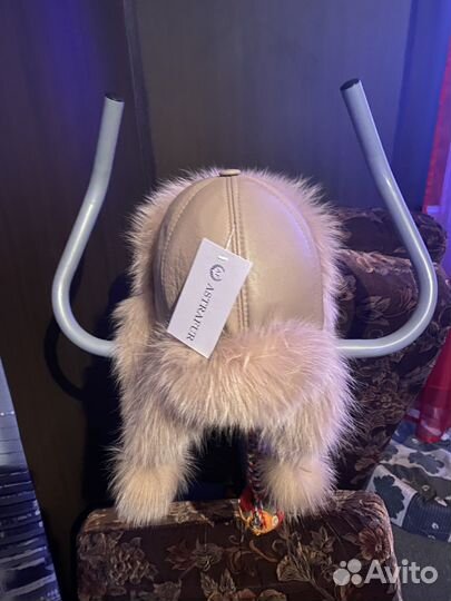 Шапка ушанка натуральный мех женская