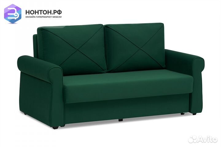 Диван еврокнижка Лира изумрудный