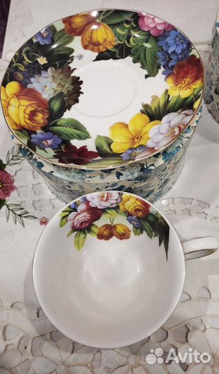 Фарфоровый комплект Чайно-кофейный Подарочный 2шт