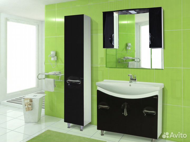 Зеркало Bellezza Лагуна 105 черное