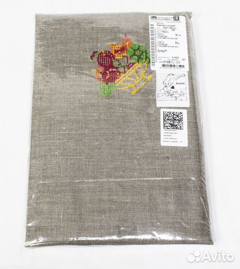 Комплект столовый Фрукты скатерть+4 салфетки, Бело