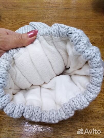 Комплект новый шапка и снуд женский