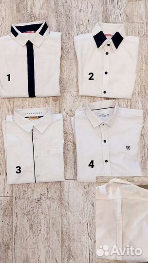Рубашки на мальчика (рост 128-158 см). Разные
