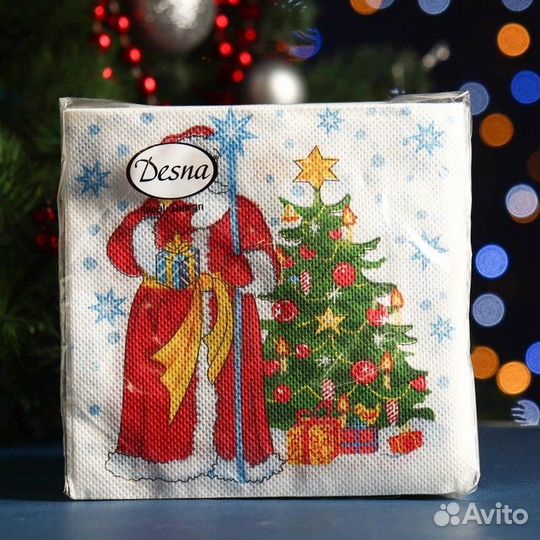 Новогодние салфетки бумажные