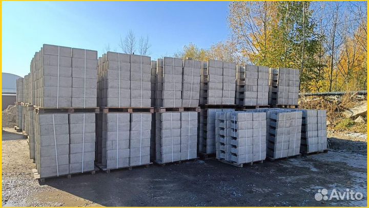 Керамзитобетонный блок полнотелый