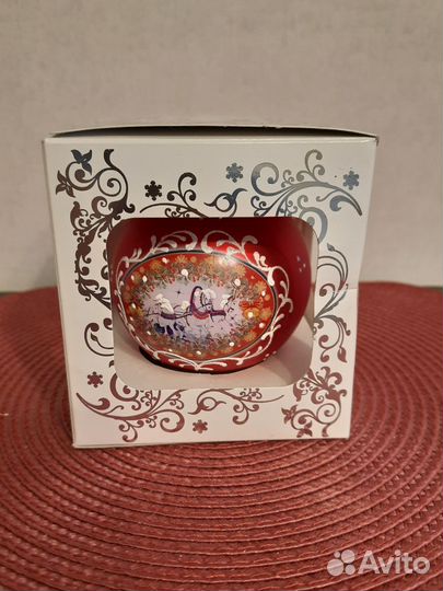 Елочная игрушка фигурка стекло СССР