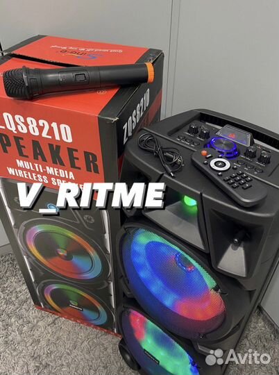 Колонка Bluetooth 8210 с беспроводным микрофоном