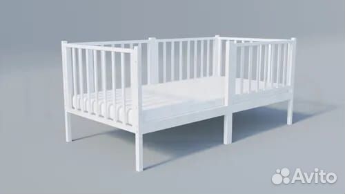 Кроватка для малыша берёза высокий борт Лисенок