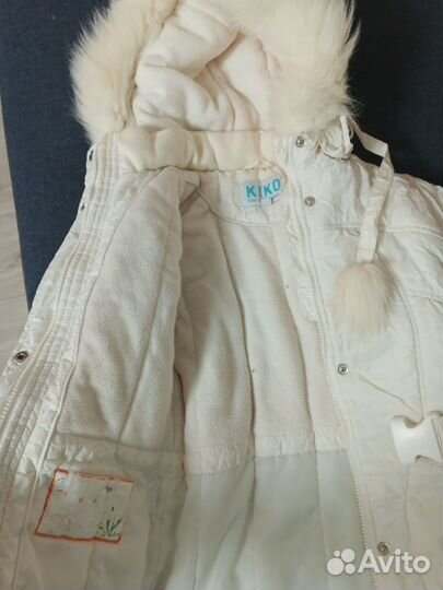 Пуховик для девочки 110