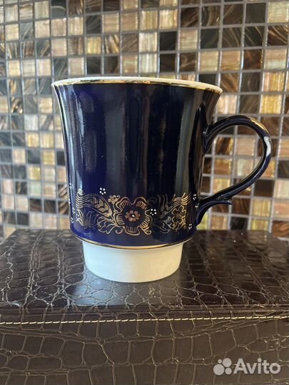 Бокал чашка кружка кобальт Довбыш СССР