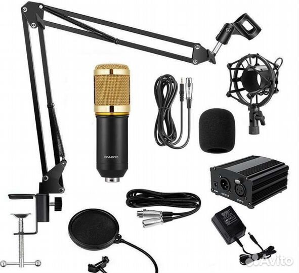 Микрофон BM-800 Полный Набор с Фантомным Питанием