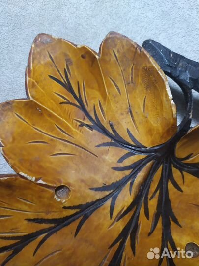 Поднос из целого куска дерева из СССР