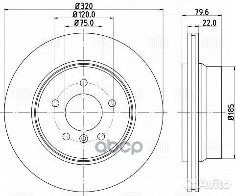 Диск тормозной BMW X3 (E83) (04) задн. D320 D