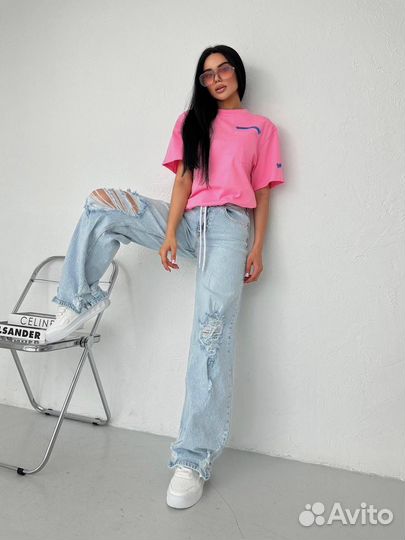 Крутые рваные джинсы