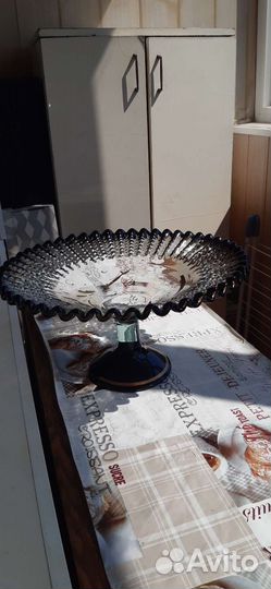 Ваза для фруктов цветное стекло