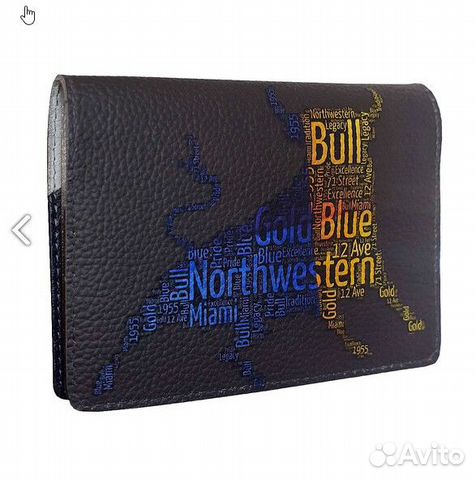 Обложка на паспорт Eshemoda кожа Бык Майами Россия