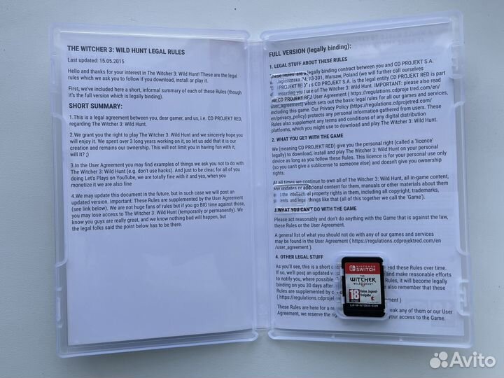 Ведьмак 3 Nintendo Switch