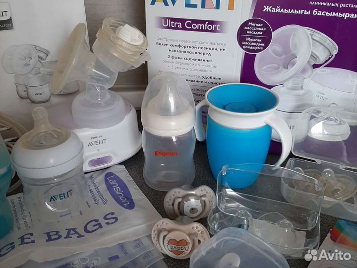 Молокоотсос Philips Avent +всё для кормления
