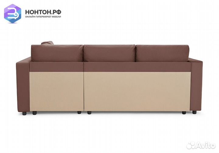 Диван угловой дельфин Мансберг лайт шоколадный