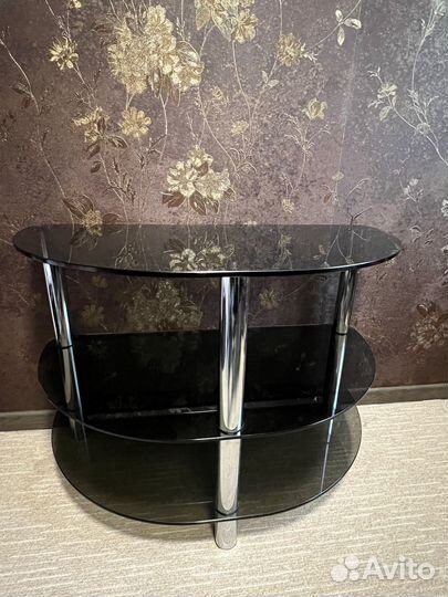 Стеклянная тумба под тв