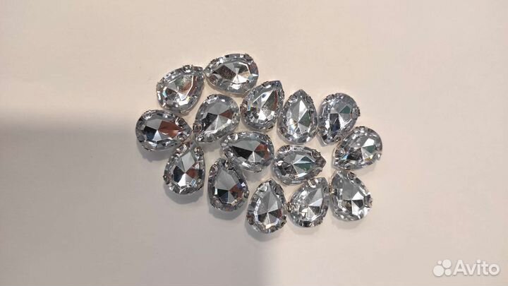 Стразы акриловые пришивные 13*18 мм 50 шт