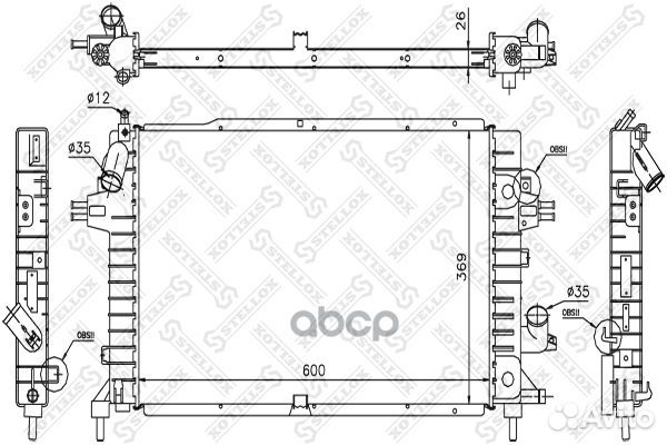 Радиатор системы охлаждения Opel Astra 1.9CDTi