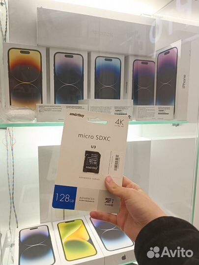 Карта памяти microsdxc 128GB Class 10 Smartbuy