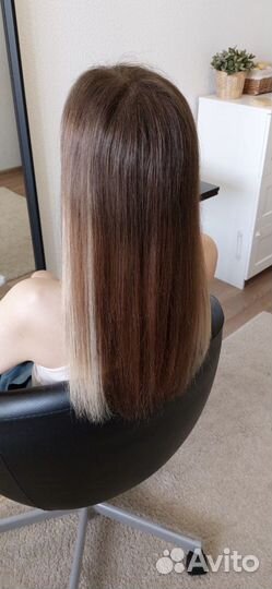 Волосы для наращивания блонд 45 см