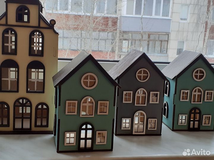 Домик подсвечник для интерьера