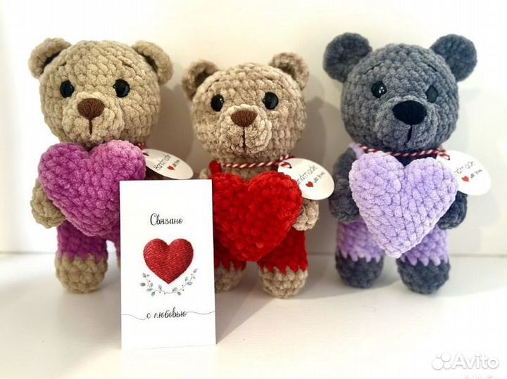 Вязаные игрушки мишки