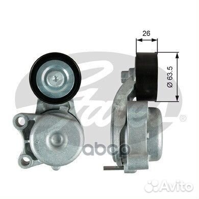 Натяжитель поликлин.ремня с роликом 7808-21743