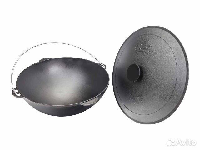 Казан чугунный с крышкой, Биол 0922, 22 л