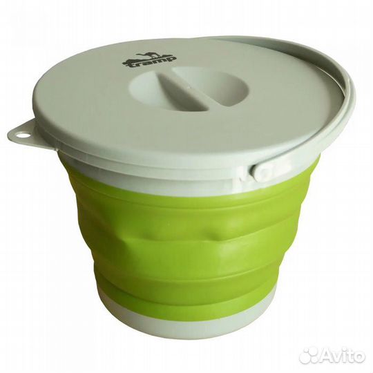 Ведро складное tramp силиконовое 5л с крышкой