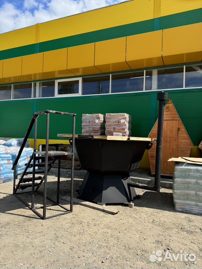 Банный чан на дровах