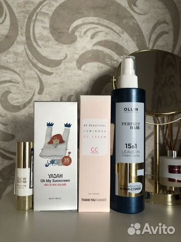 Санскрин, сс крем, хайлайтер стик