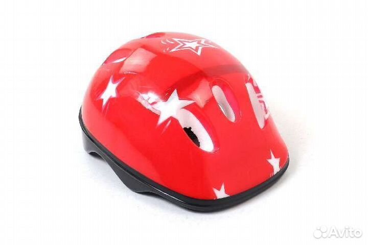 Шлем Вело детский красный со звездочкой