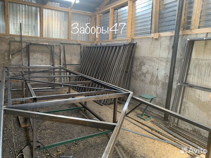 Ворота откатные каркас под установку