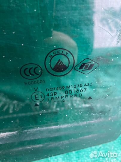 Стекло двери задней левой Geely MK Cross Джили Мк