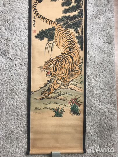 Древнекитайский свиток с тигром