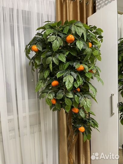 Мандариновое дерево с плодами искусственное
