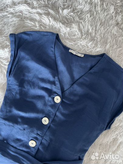 Комбинезон льняной короткий Mango