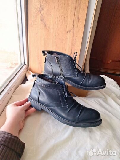 Ботинки мужские классические зимние кожаные