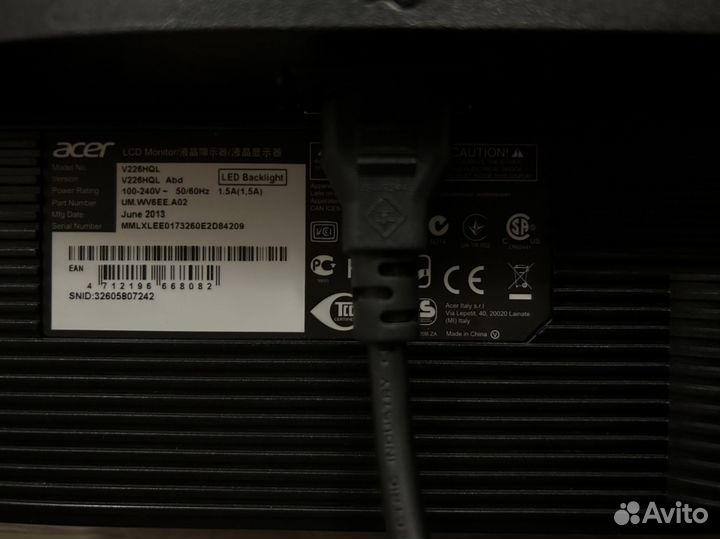 Монитор Acer V226HQLbd