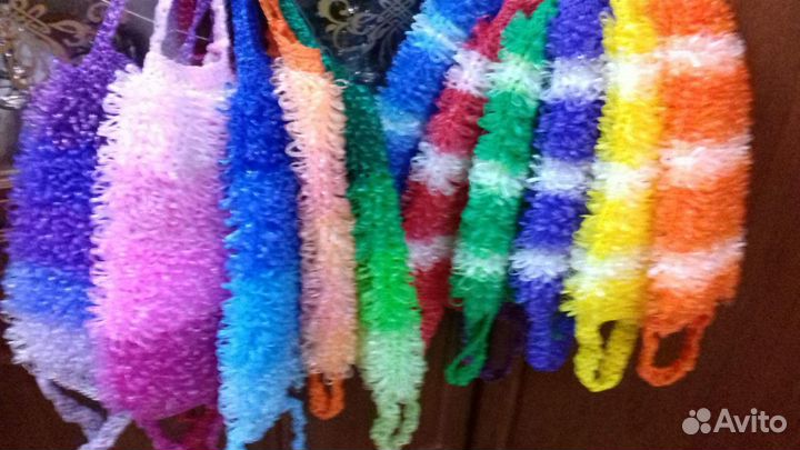 Мочалки ручной вязки