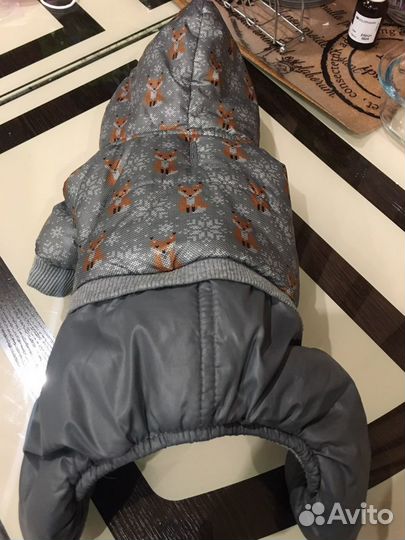 Для собачки платье,зим.комбинезон S