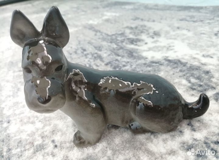Фарфоровая статуэтка лфз СССР / скотч-терьер
